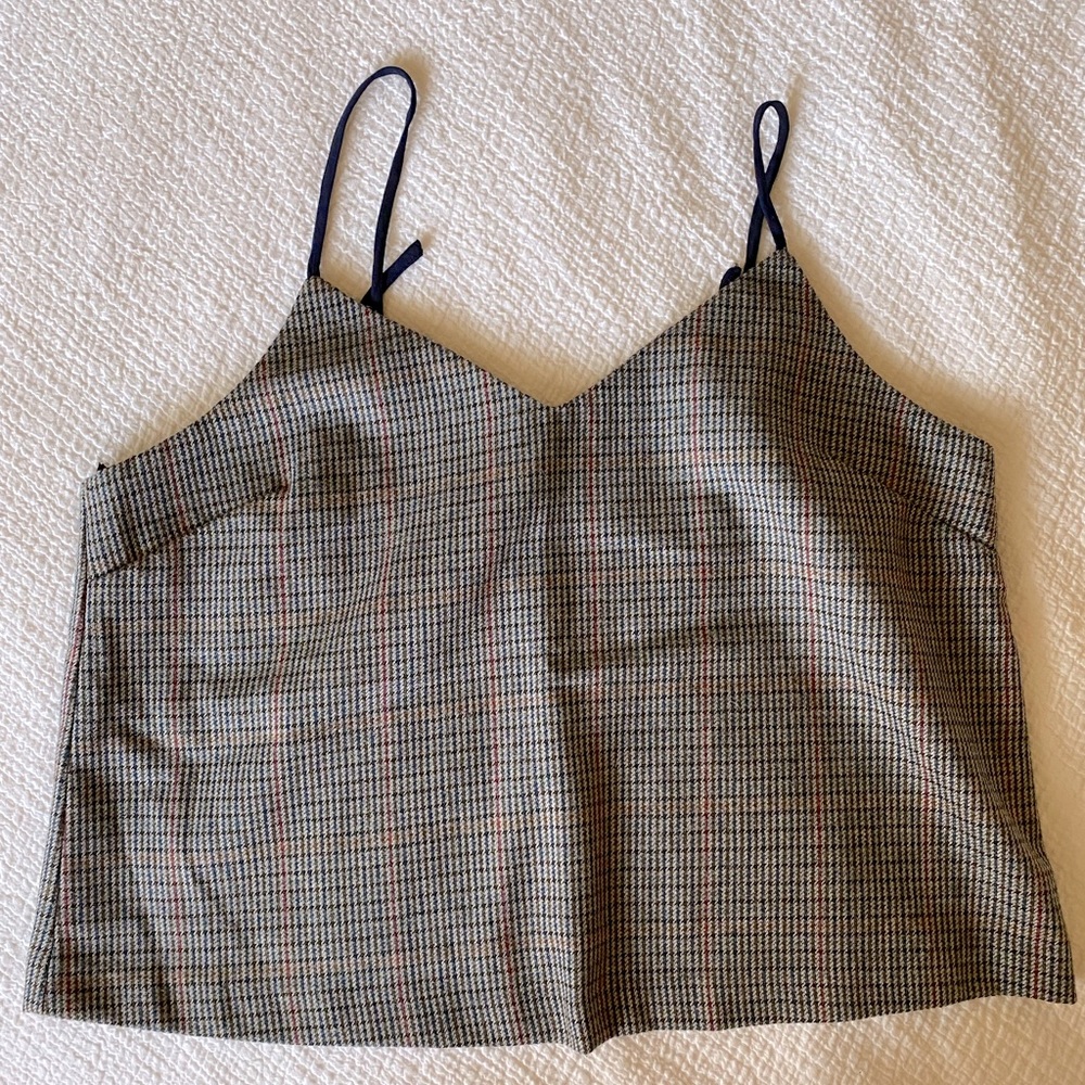 Cute Cropped Plaid top Size S EXCELLENT CONDITION
